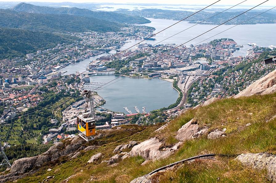 Téléphérique sur le Mont Ulriken - Bergen - Norvège © Christian Houge/Visitnorway.com