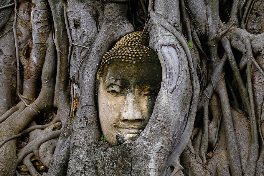 Statue Bouddhiste - Ayutthaya - Thaïlande © Frédéric Poirier